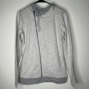 Khul Asymmetrical zip up long sleeve hoodie